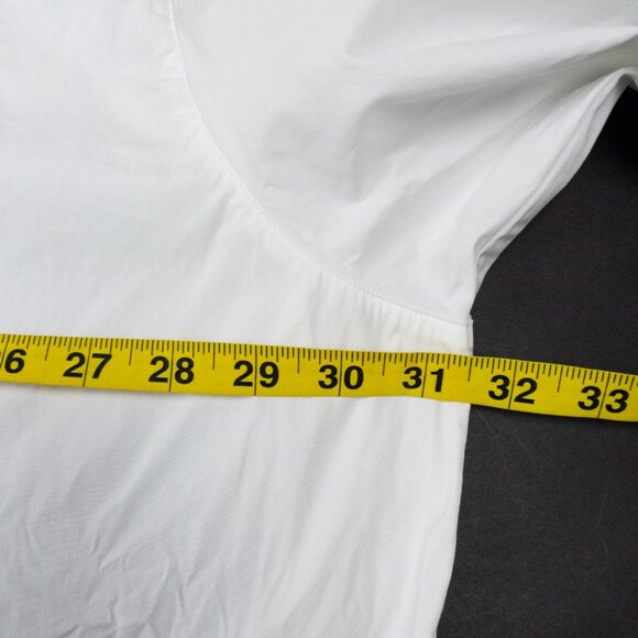 Frank & Eileen Victoria Tuxedo Blouse Womens XL White Oversized Cotton Button-Up - Picture 13 of 13